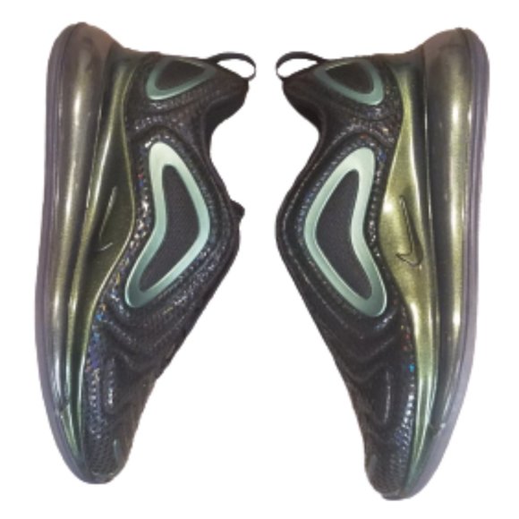 Nike Air Max 720 GS "Throwback Future" Black Green Anthracite AQ3196-00 Kids 6Y